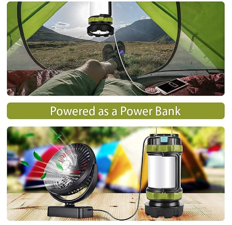 Rechargeable LED Camping Lantern , 3 Light Modes, 3000mAh Power