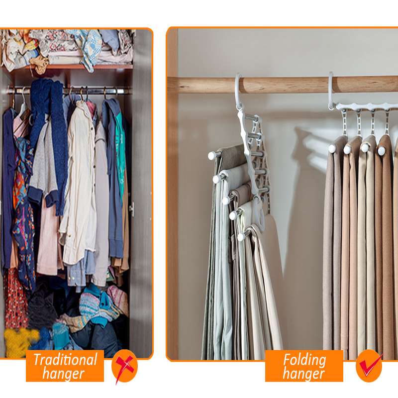 Folding Pants Storage Multifunctional Hanger - papmall® - International  E-commerce Marketplace