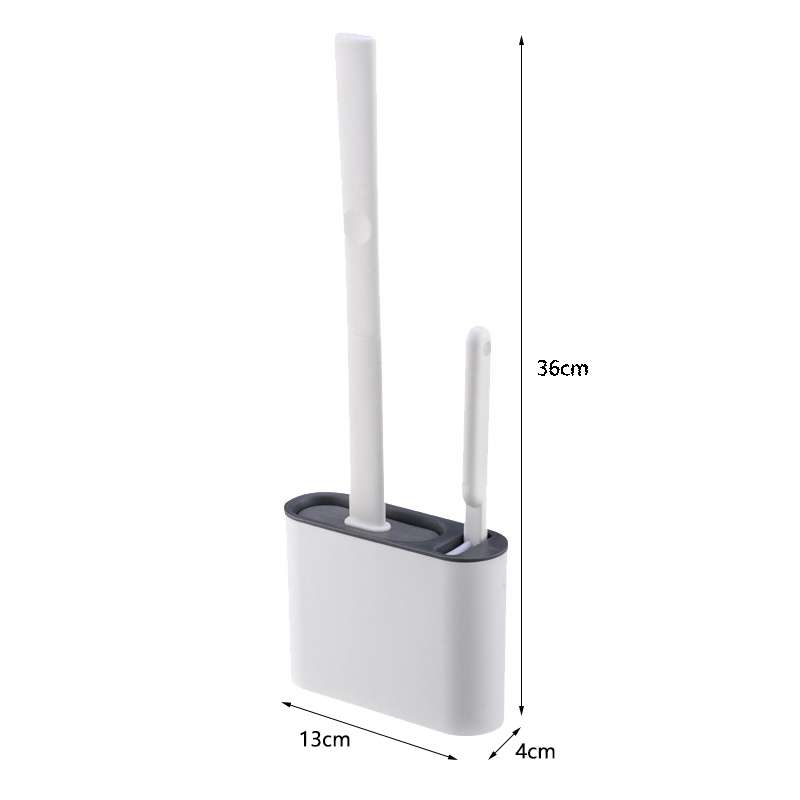1pc Long Handle Toilet Brush, S-shaped Soft Bristle Brush With Hanging  Holder, Plastic Bathroom Gap Brush, (white)