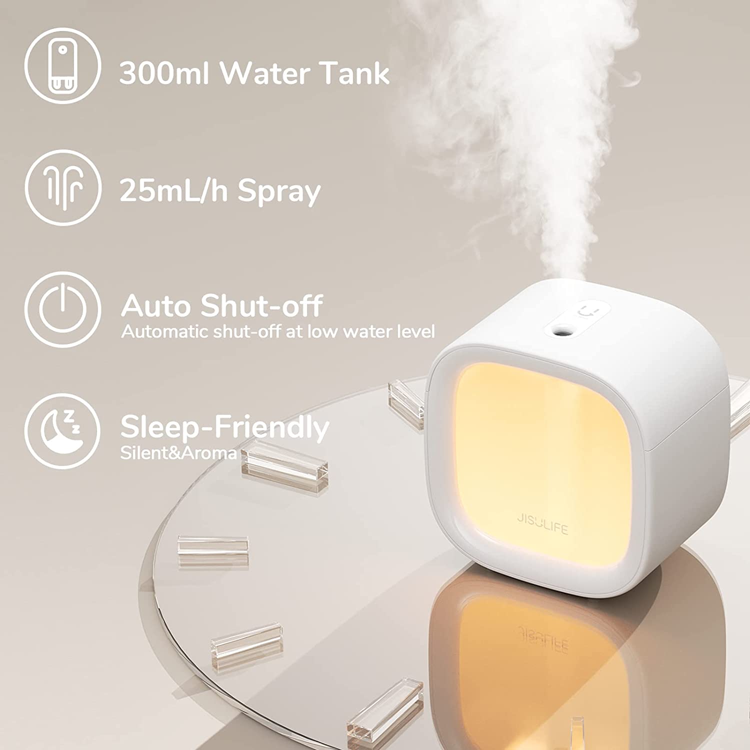Portable Mini Humidifier Rechargeable Night Light Aromatherapy