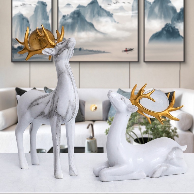 Deers Sculpture Resin Deer Statue Nordic Decoration Home Decor Statues Deer  Figurines Modern Decoration Deers Tabletop Ornament - Price history &  Review | AliExpress Seller - Colorful Home Store | Alitools.io