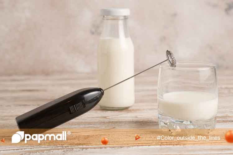 A handheld drink mixer is a type of portable blender that is a great tool to make milk foam