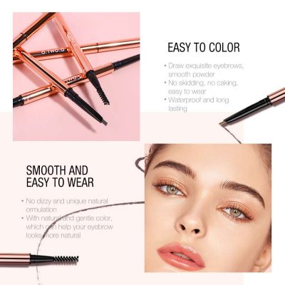 O-TWO-O-6pcs-Triangle-Eye-Brow-Pencil-Rose-Gold-Design-Smooth-Pigment-Eyebrow-6-Colors (2)